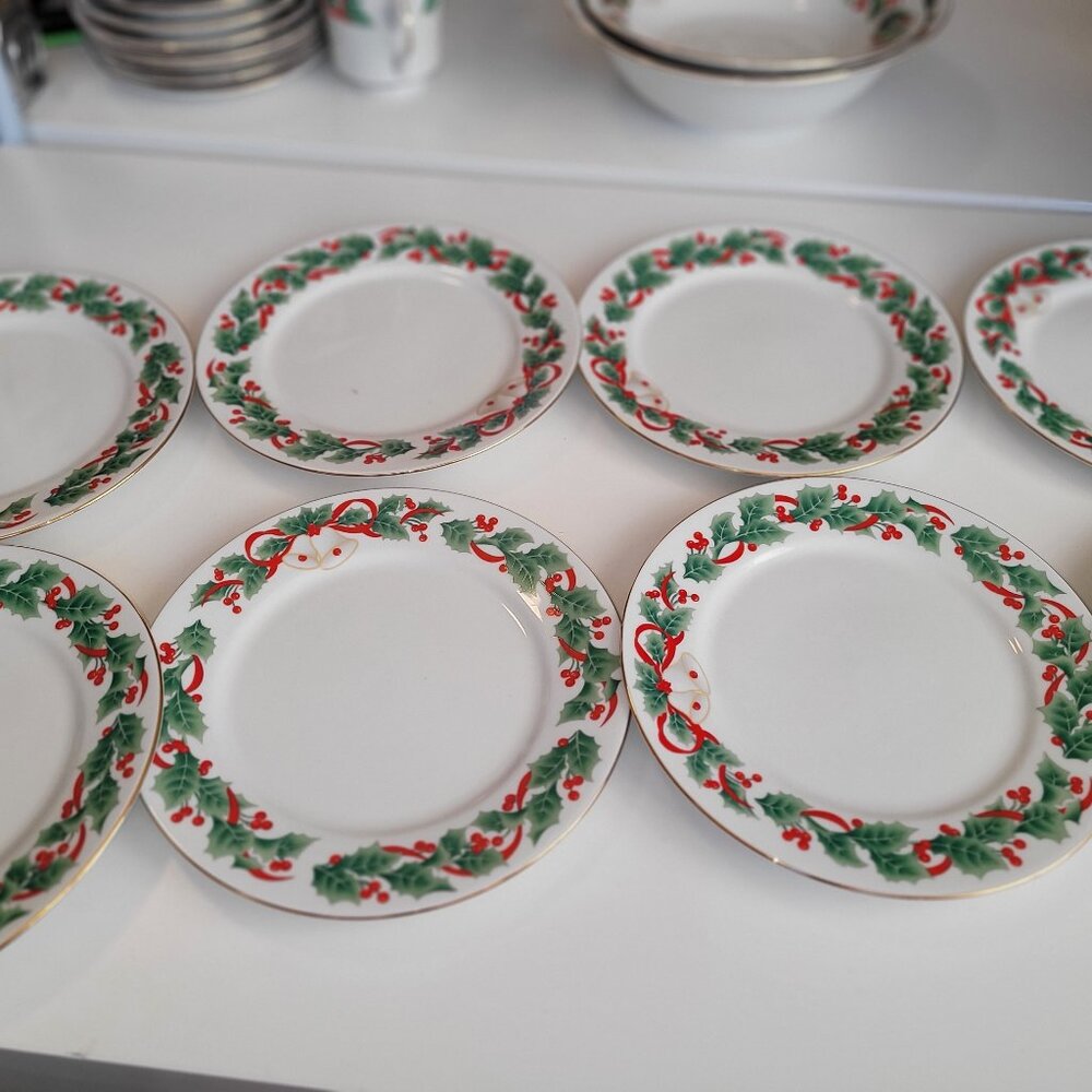 Vintage Christmas Noel By Sango Salad Plates